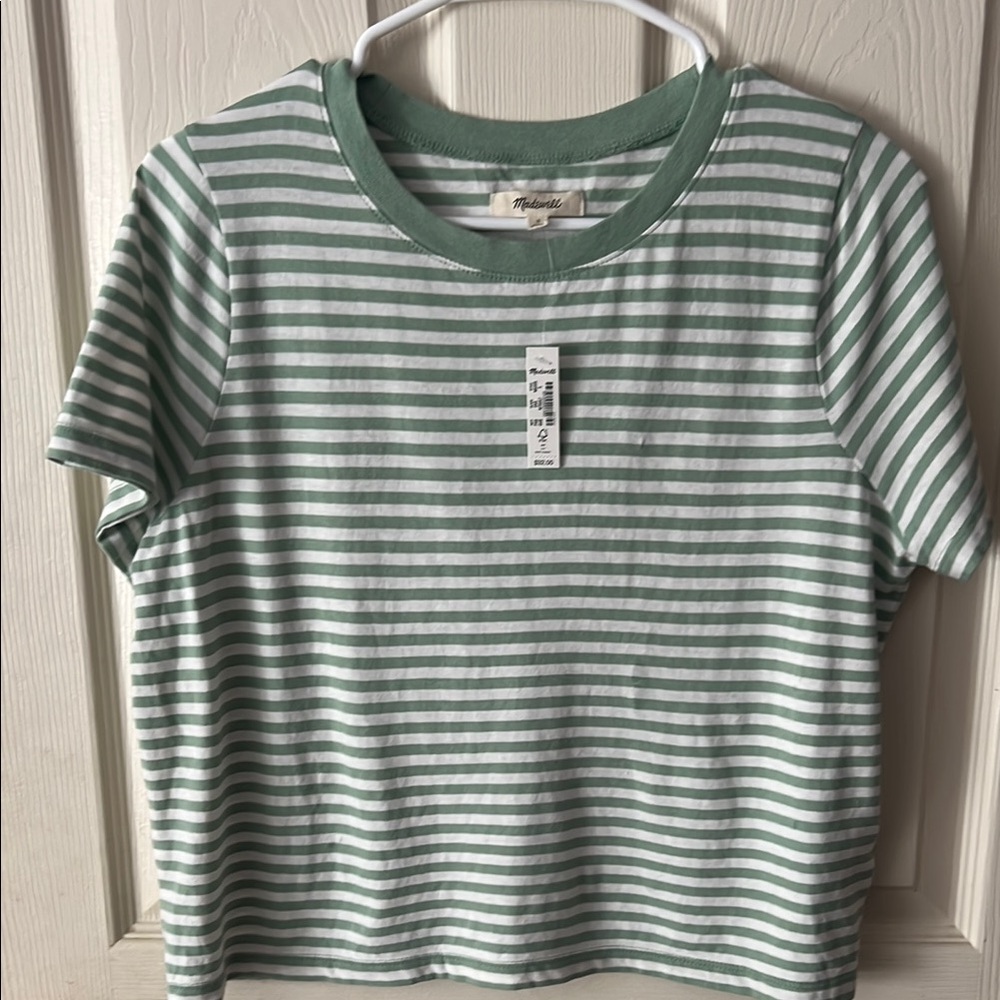 Mint Green Striped Kids Shirt